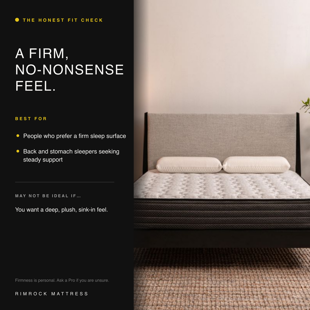 Studio Firm mattress fit guide for shoppers who prefer a firmer sleep surface.