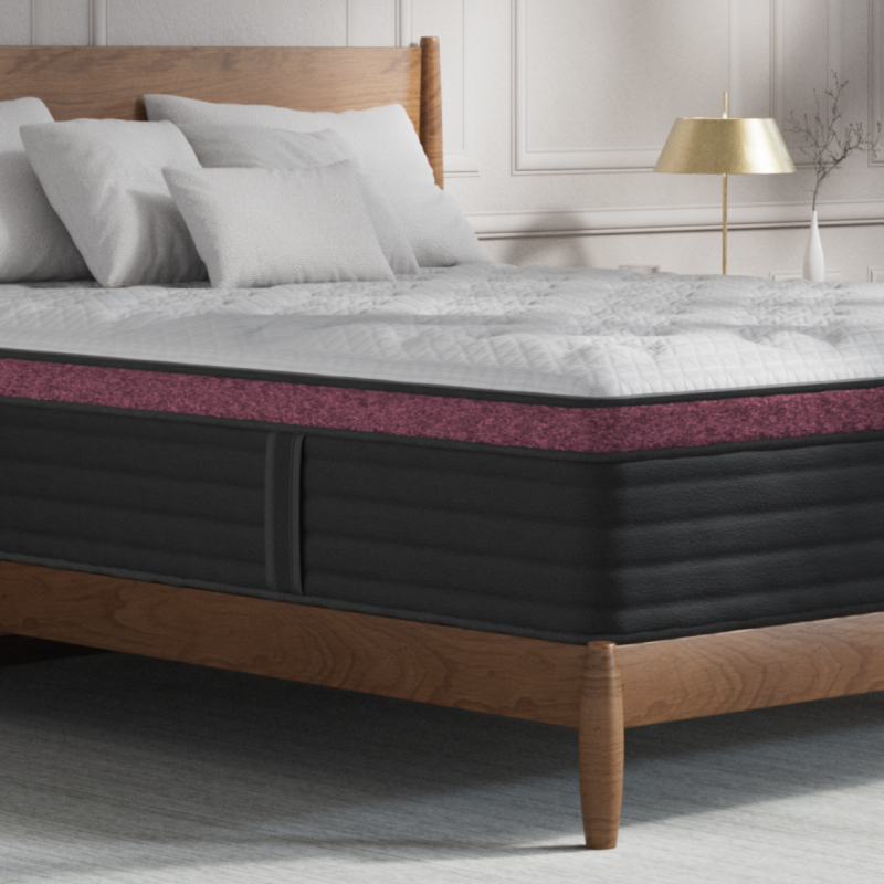 Helix Dusk Luxe mattress close-up in a bedroom